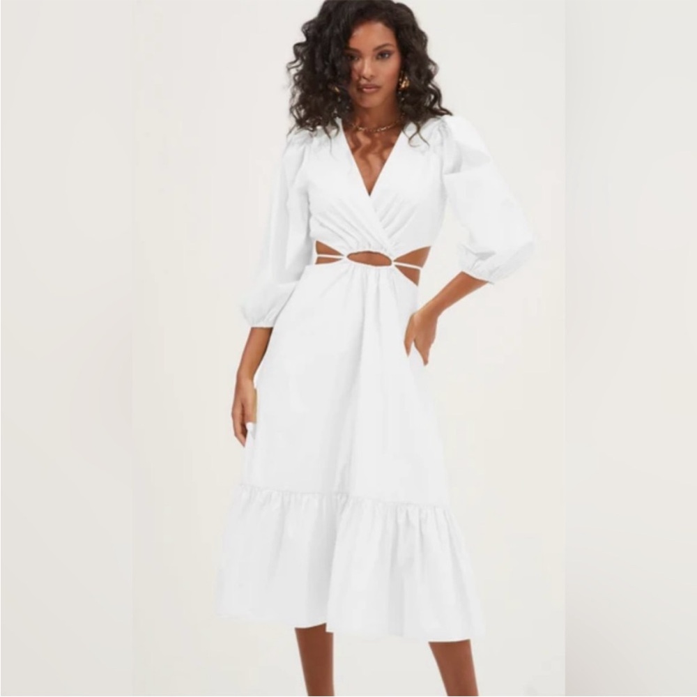NWOT ASTR The Label White Rosewood Dress in Size M